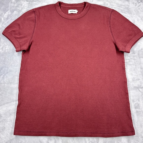 Taylor Stitch Other - TAYLOR STITCH Heavy Bag Waffle Tee Mens 40 Burgundy Organic Cotton Short Sleeve